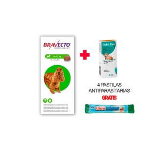 ANTIPULGAS PARA PERRO BRAVECTO 500 MG (10 a 20 KG) - CAJA x 1 TABLETA