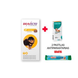ANTIPULGAS PARA PERRO BRAVECTO 112.5 MG (2 a 4.5 KG) - CAJA x 1 TABLETA