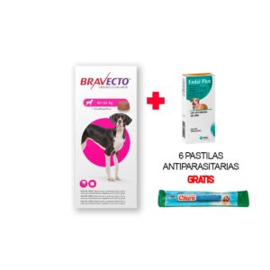 ANTIPULGAS PARA PERRO BRAVECTO 1400 MG (40 a 56 KG) - CAJA x 1 TABLETA