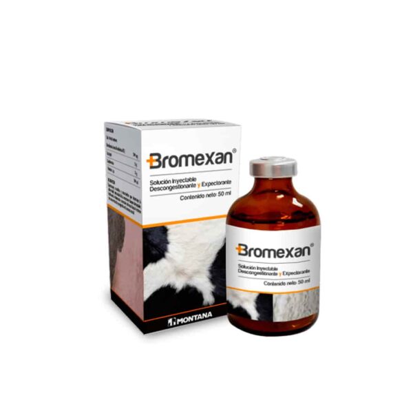 DESCONGESTIONANTE  Y EXPECTORANTE PERRO, GATOS Y ANIMALES DE PRODUCCIÓN BROMEXAN - FRASCO X 50 ML