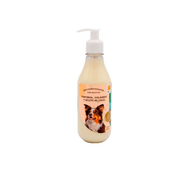 REACONDICIONADOR PARA PERROS PET LINE PANTENOL, COLÁGENO Y ACEITE DE COCO - FRASCO x 350 ML