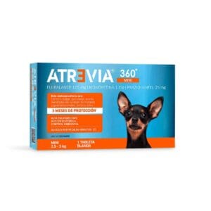 ANTIPULGAS PARA PERRO ATREVIA 360° MINI (2.5 a 5 KG) -  CAJA x 1 TABLETA