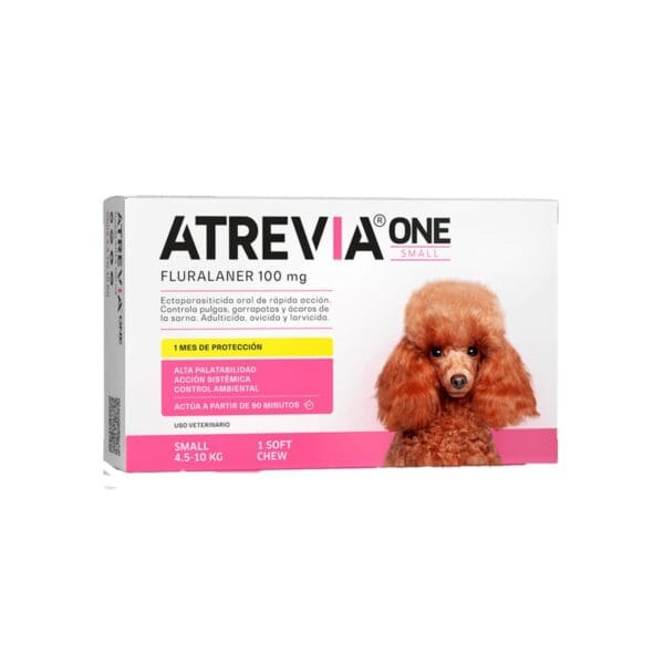 ANTIPULGAS PARA PERRO ATREVIA ONE SMALL (4.5 a 10 KG) - CAJA x 1 TABLETA