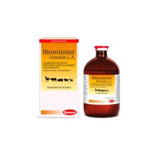 ANTIBIÓTICO Y ANTIINFLAMATORIO PARA ANIMALES DE PRODUCCIÓN BIOMIZONA DORADA - FRASCO x 100 ML