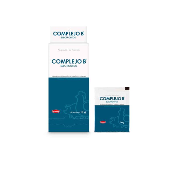 VITAMINAS PARA PERROS, GATOS Y ANIMALES DE PRODUCCIÓN COMPLEJO B C/ELECTROLITOS - CAJA x 50 SOBRES x 10 GR