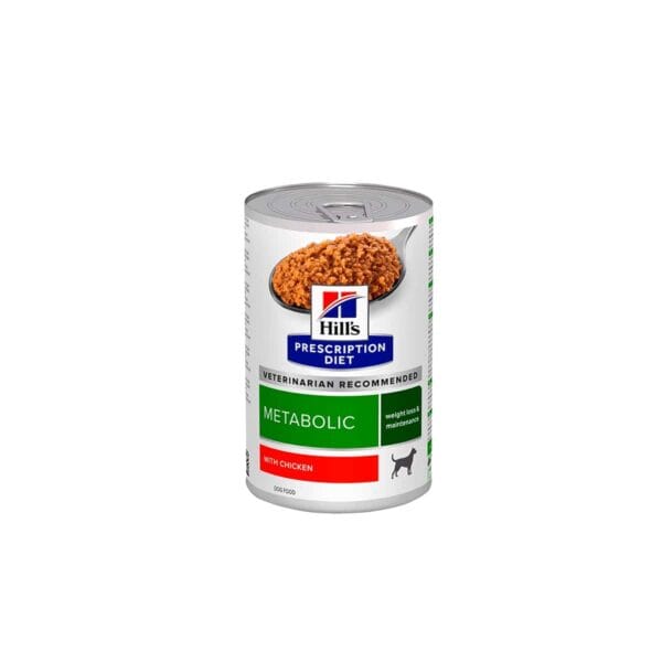 ALIMENTO HÚMEDO MEDICADO PARA PERROS HILLS PD CANINE METABOLIC (POLLO) - LATA x 369 GR