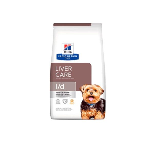 ALIMENTO SECO MEDICADO PARA PERROS HILLS PD CANINE L/D CUIDADO DEL HÍGAGO (POLLO) - BOLSA x 8 KG
