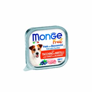 ALIMENTO HÚMEDO PARA PERROS MONGE CANINE FRUIT (PAVO Y ARANDANOS) - ALUTRAY x 100 GR