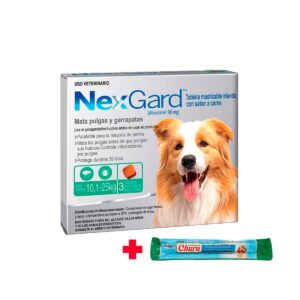 ANTIPULGAS PARA PERRO NEXGARD 68 MG (10 - 25 KG) - CAJA x 3 TABLETAS