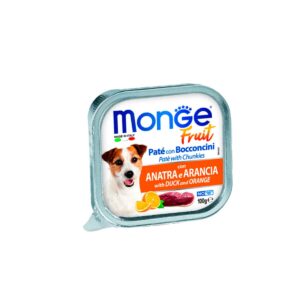 ALIMENTO HÚMEDO PARA PERROS MONGE CANINE FRUIT (PATO Y NARANJA) - ALUTRAY x 100 GR