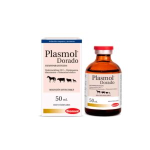 ANTIPARASITARIO PARA PERROS, GATOS Y ANIMALES DE PRODUCCIÓN PLASMOL DORADO - FRASCO X 50 ML