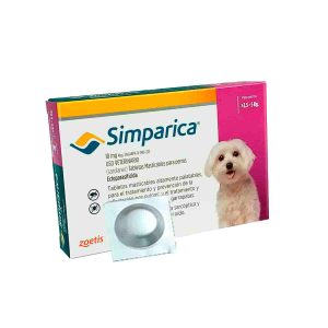 ANTIPULGAS PARA PERRO SIMPARICA 10 MG (2.5 a 5 KG) - UNIDAD
