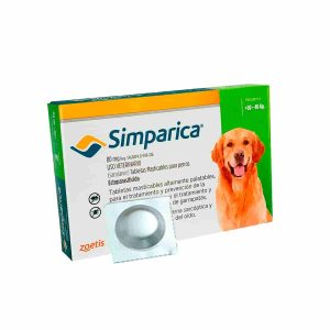 ANTIPULGAS PARA PERRO SIMPARICA 80 MG (20 a 40 KG) - UNIDAD