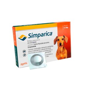 ANTIPULGAS PARA PERRO SIMPARICA 20 MG (5 a 10 KG) - UNIDAD