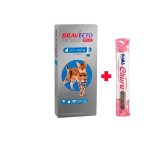 ANTIPULGAS PARA GATO BRAVECTO PLUS 250 MG ( 2.8 KG a 6.25 KG) - CAJA x 1 PIPETA