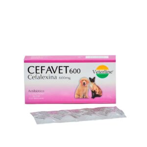 ANTIBIÓTICO PARA PERROS Y GATOS CEFAVET 600 MG - BLISTER x 8 TABLETAS