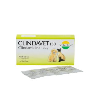 ANTIBIÓTICO PARA PERROS Y GATOS CLINDAVET 150 MG - BLISTER x 8 TABLETAS