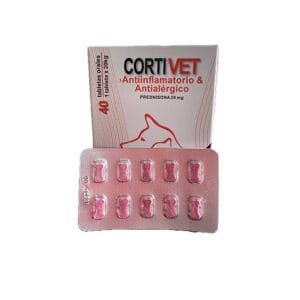 ANTIINFLAMATORIO PARA PERRO Y GATOS CORTI VET - BLISTER X 10 UNID