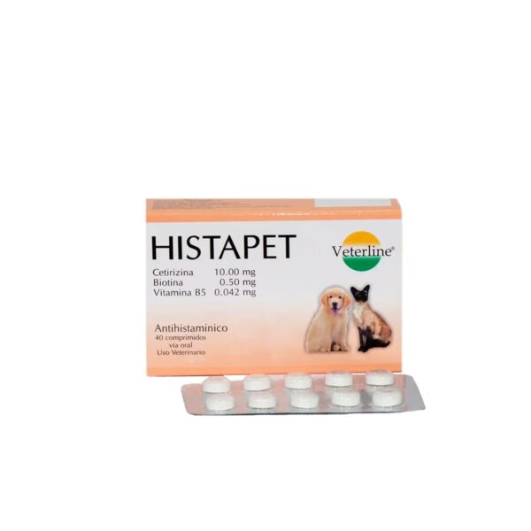 ANTIHISTAMINICO PARA PERROS Y GATOS HISTAPET - BLISTER X 10 UNID