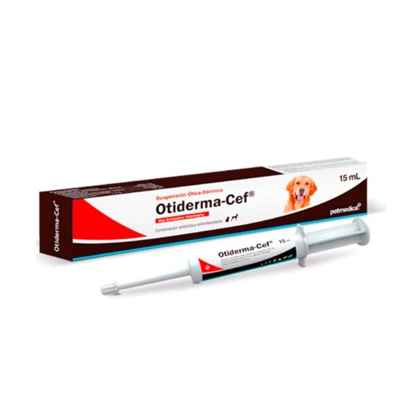 SUSPENSIÓN ÓTICA-DERMICA PARA PERROS Y GATOS OTIDERMA-CEF - CHISGUETE x 15 ML