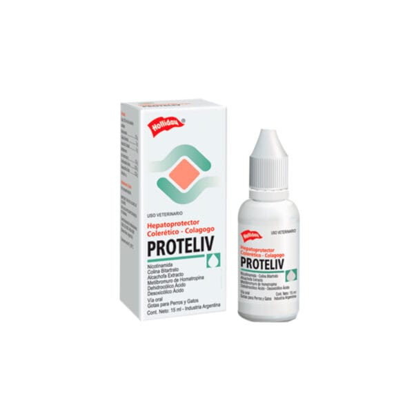 PROTECTOR HEPÁTICO PARA PERROS Y GATOS PROTELIV - GOTERO x 15 ML