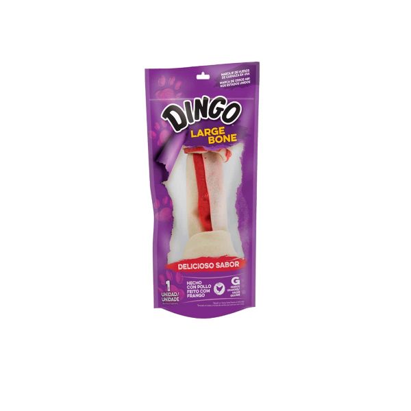 SNACK PARA PERROS DINGO LARGE BONE (POLLO) – BOLSA x 1 UNID