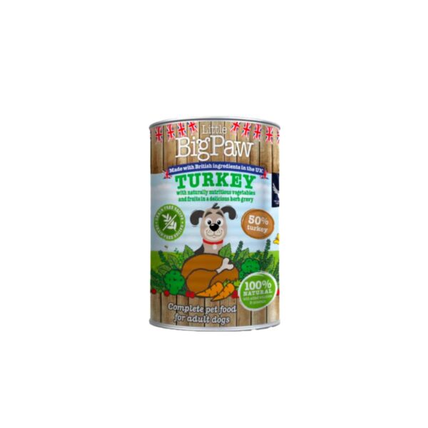 ALIMENTO HÚMEDO PARA PERROS LITTLE BIGPAW ADULTO (PAVO) - LATA  x 390 GR