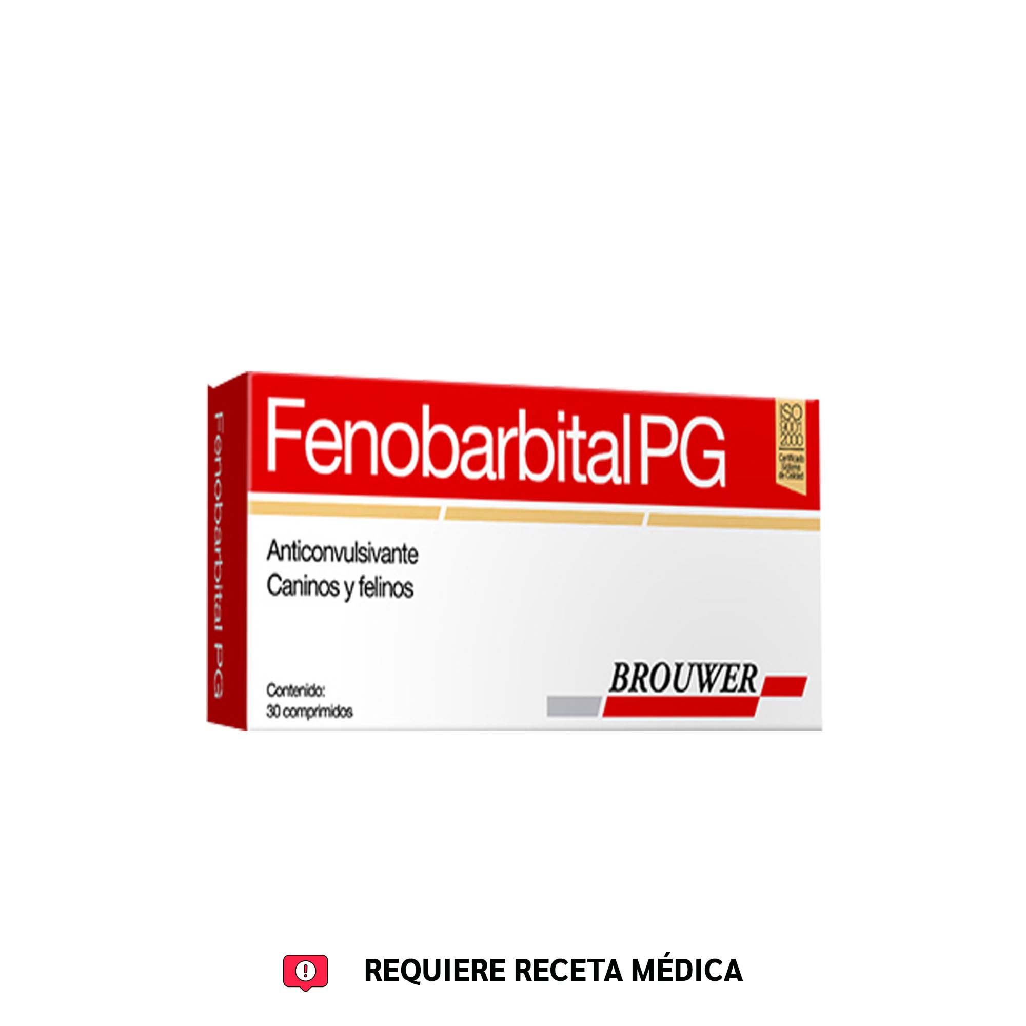 FENOBARBITAL Anticonvulsivo para Perros y Gatos 30 Comp | Farmascota