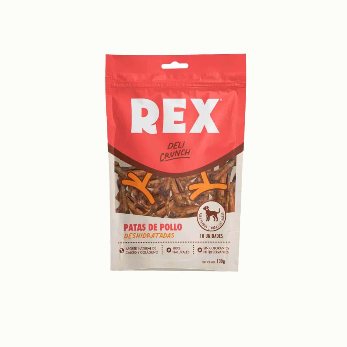REX DELI crunch Snack para Perros Patas Deshidratadas Pollo 10 unid | Farmascota